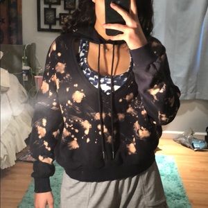 Cut bleached sweatshirt NWT